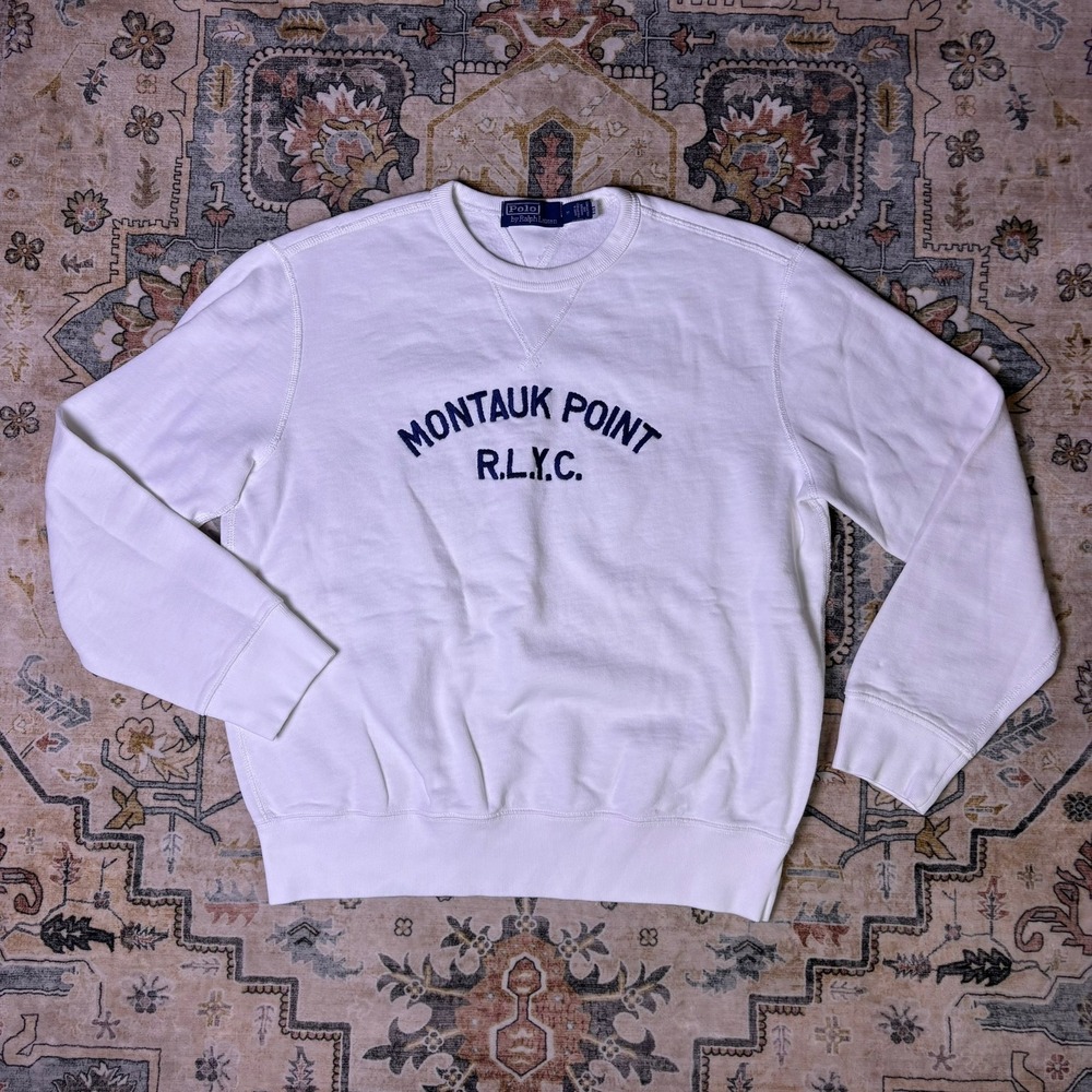 Polo Ralph Lauren Montauk Point RLYC Crewneck Sweatshirt Medium Cotton Nautical